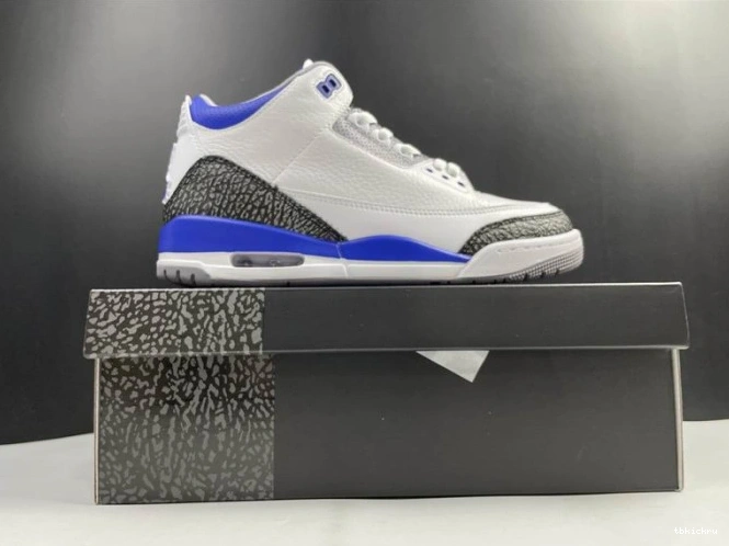 Reps TBK Blue Air Racer Jordan 3 CT8532-145 0813